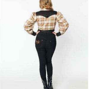 Unique Vintage “Howdy” Black Pants